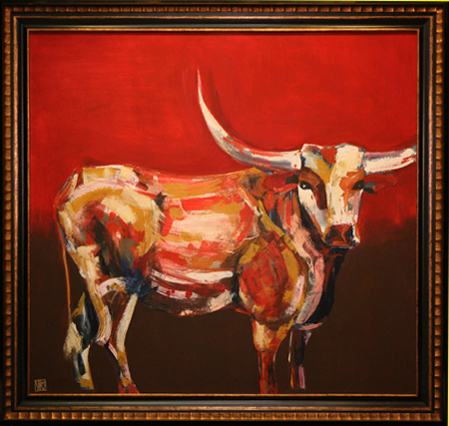 Louis the Longhorn by artist Melissa Wen Mitchell